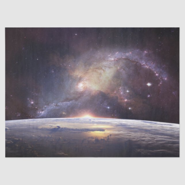 papel de tejido terrestre y espacial (Anverso)