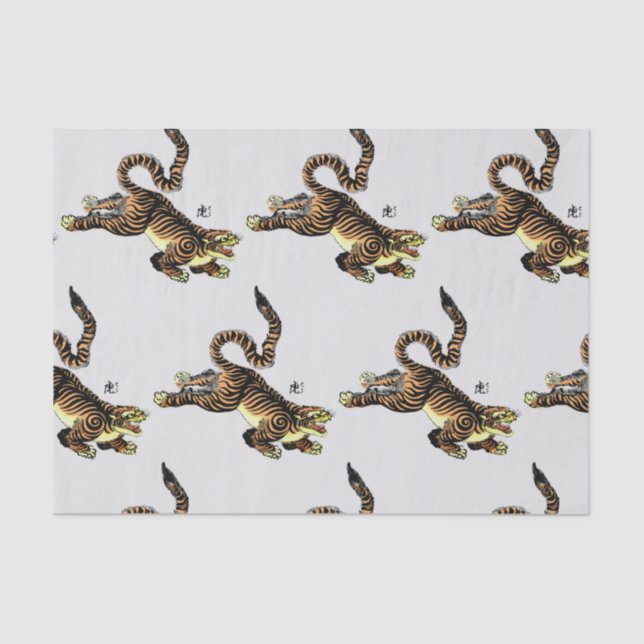 PAPEL DE TEJIDO TIGRE JAPONÉS (Anverso)