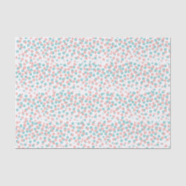 Papel de tejido verde coral de puntos de confetti