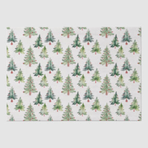 Papel de tejido verde de árboles de Navidad modern