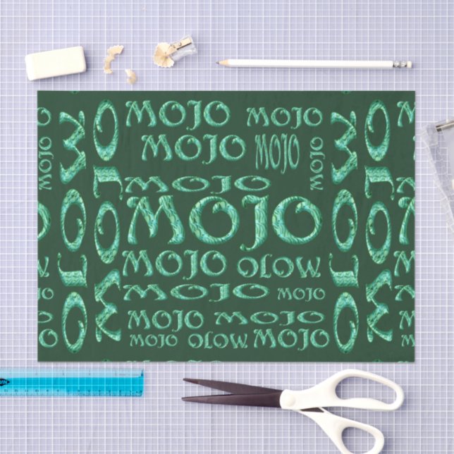 Papel de tejido verde mojo (Artesanía)