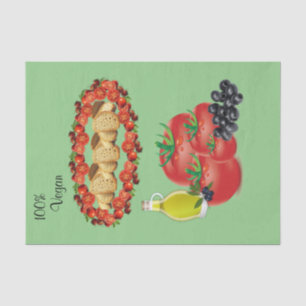 Papel de tejidos 100% aceitunas de oliva de tomate