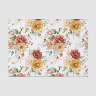 Papel de tejidos (3) Bonitos Peonies Rojos y Oro