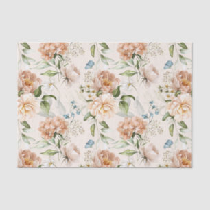 Papel de tejidos 3 hojas, arte floral de vida resi