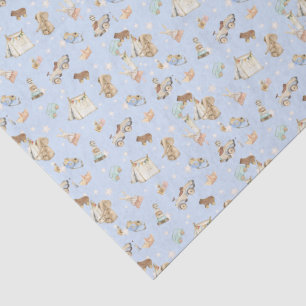 Papel de tejidos 3 hojas, fondo de juguetes vintag