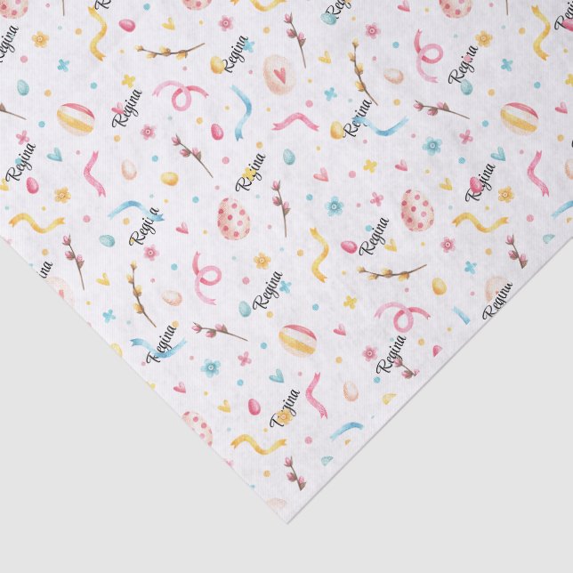 Papel de tejidos 3 hojas, patrón de primavera de S (Detalle)