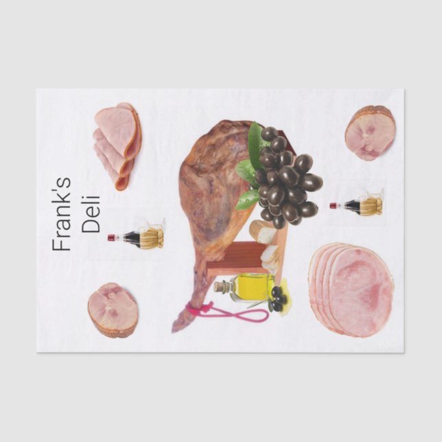 Papel de tejidos Aceite de Oliva de Jamón, Aceitun (Anverso)