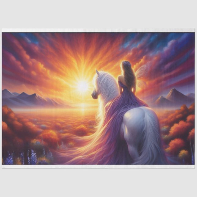 Papel de tejidos al atardecer para heces (Anverso)