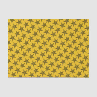 Papel de tejidos amarillo dorado para las estrella