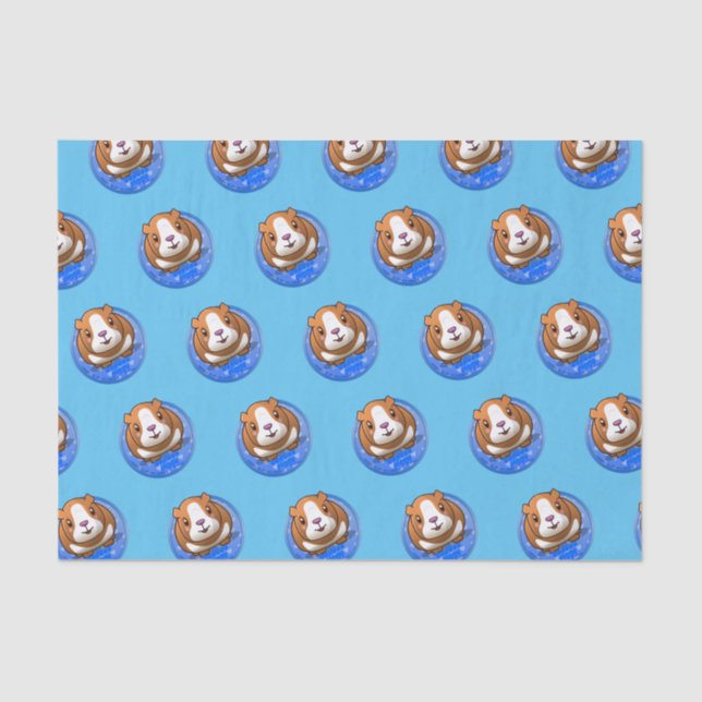 Papel de tejidos azul Booboo Piggy (Anverso)