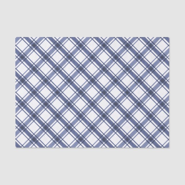 Papel de tejidos azul y blanco (Anverso)