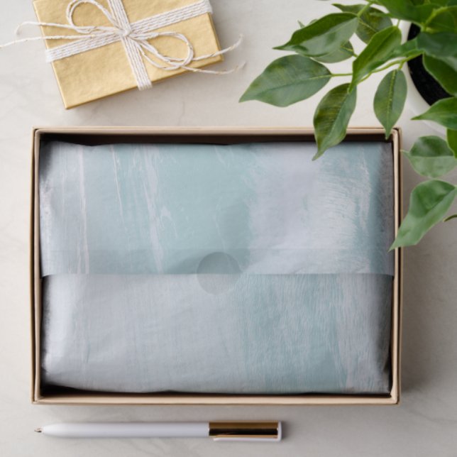 Papel de tejidos azules de la ola oceánica (Regalo )