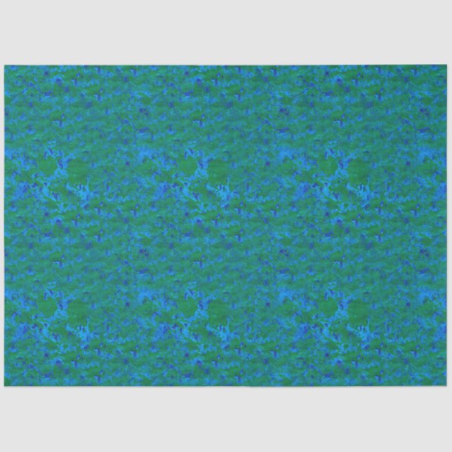 Papel de tejidos azules y verdes de texturas (Anverso)