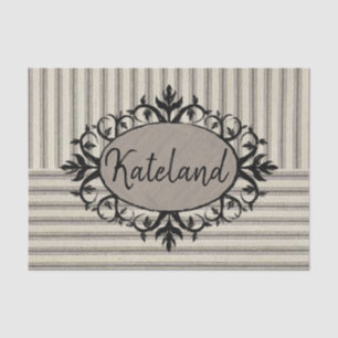 Papel de tejidos Beige Banda negra