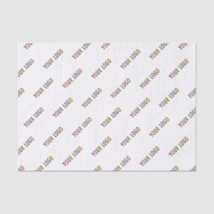 Papel de tejidos blancos con Personalizado de logo