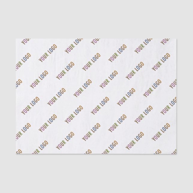 Papel de tejidos blancos con Personalizado de logo (Anverso)
