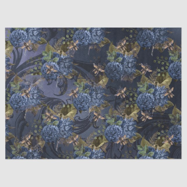 Papel de tejidos Blue Bee Series Design 16 (Anverso)