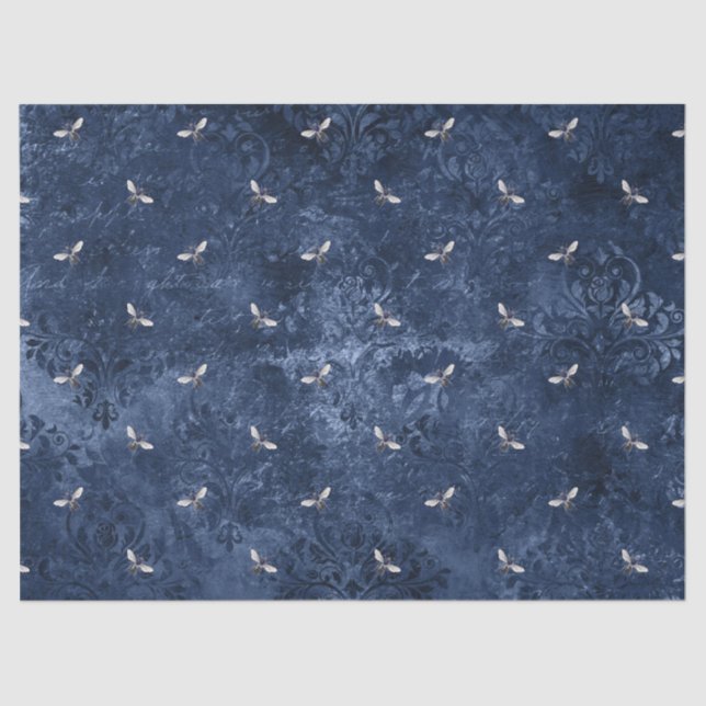 Papel de tejidos Blue Bee Series Design 7 (Anverso)