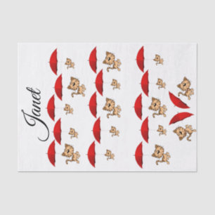 Papel de tejidos Cajas de paraguas rojas