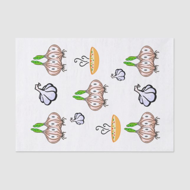 Papel de tejidos cebollas Chef de ajo (Anverso)