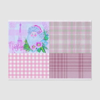 Papel de tejidos chic de Santa Shabby para la arte