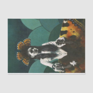 Papel de tejidos Chica de mariposa