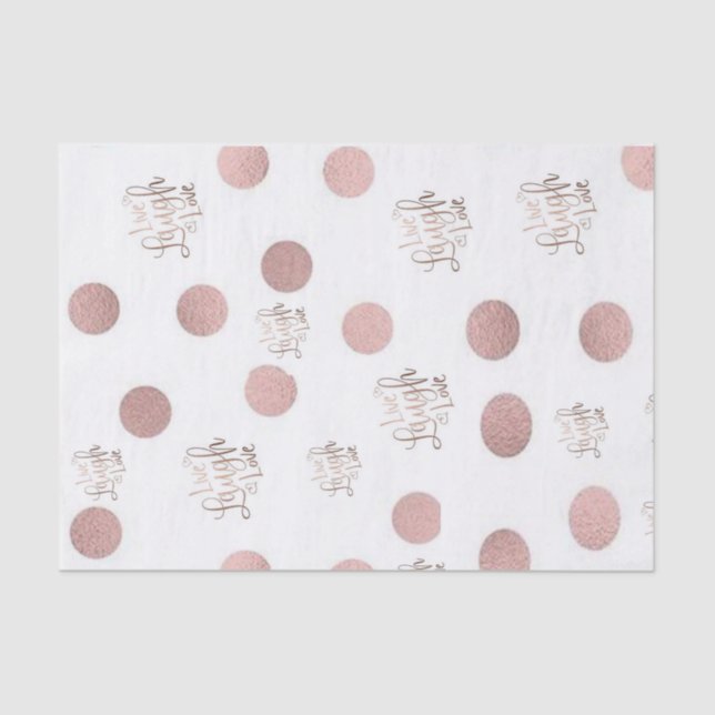 Papel de tejidos con amor de risa en vivo (Anverso)