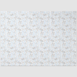 Papel de tejidos con bordes y puntos azules grises