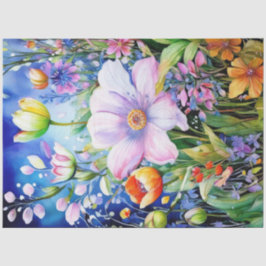 Papel de tejidos con colores florales de primavera