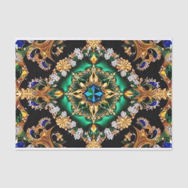 Papel de tejidos con diseño de colores brasileños (Anverso)