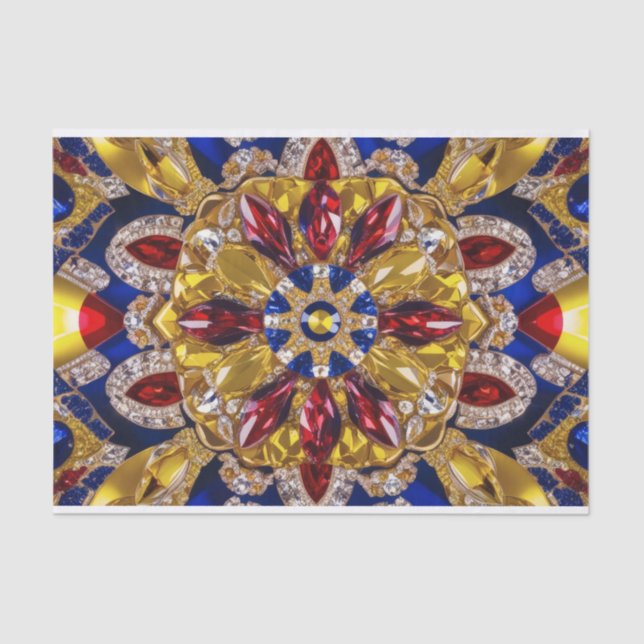 Papel de tejidos con diseño de colores colombianos (Anverso)