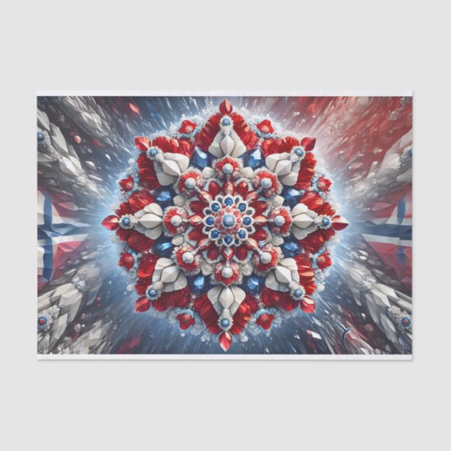 Papel de tejidos con diseño de colores noruego (Anverso)