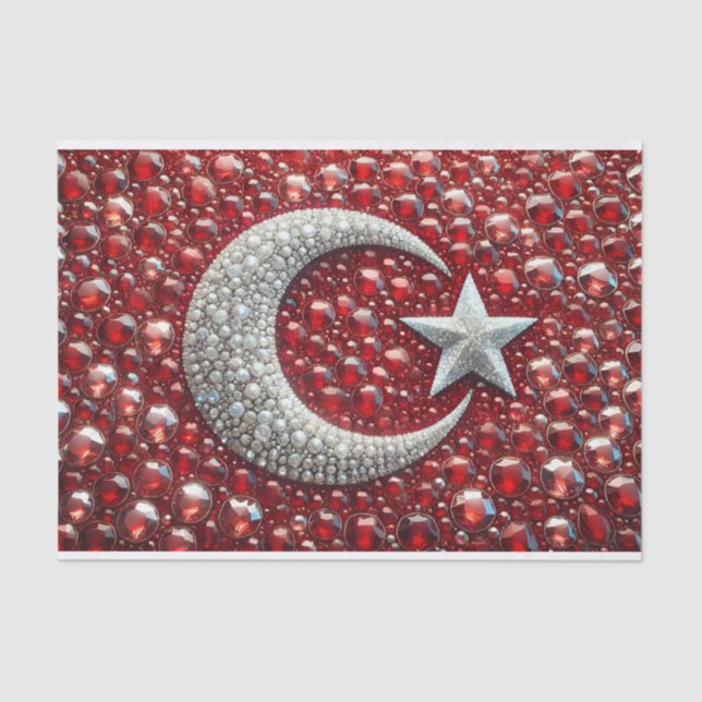 Papel de tejidos con diseño de colores turcos (Anverso)