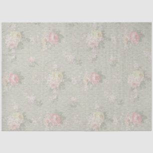 Papel de tejidos con flores de peonía vintage
