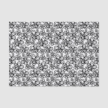 Papel de tejidos con flores de pluma y tinta 