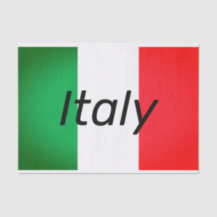 Papel de tejidos con imagen de la bandera italiana