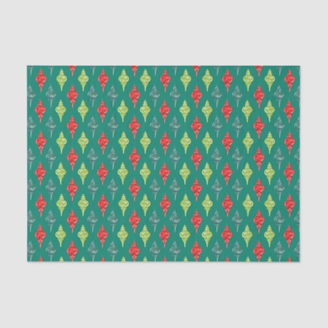 Papel de tejidos con ornamentos de vidrio retro (Anverso)