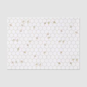Papel de tejidos con patrón de honeycomb con abeja
