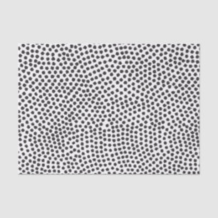 Papel de tejidos con puntos de confetti negro de l