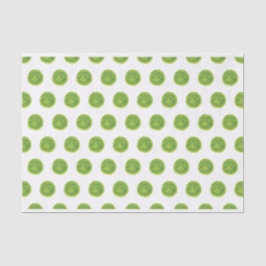 Papel de tejidos con puntos de polka color verde l
