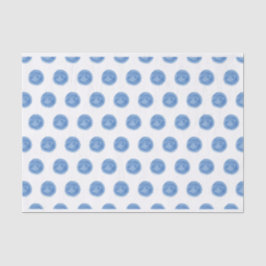 Papel de tejidos con puntos de polka de color azul