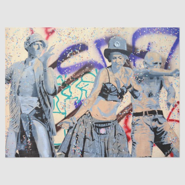 Papel de tejidos de 12 páginas de arte urbano (Anverso)