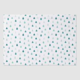 Papel de tejidos de árbol de Navidad Aqua