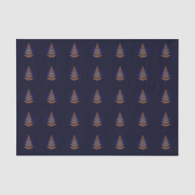 Papel de tejidos de árbol de Navidad de estilo azu (Anverso)