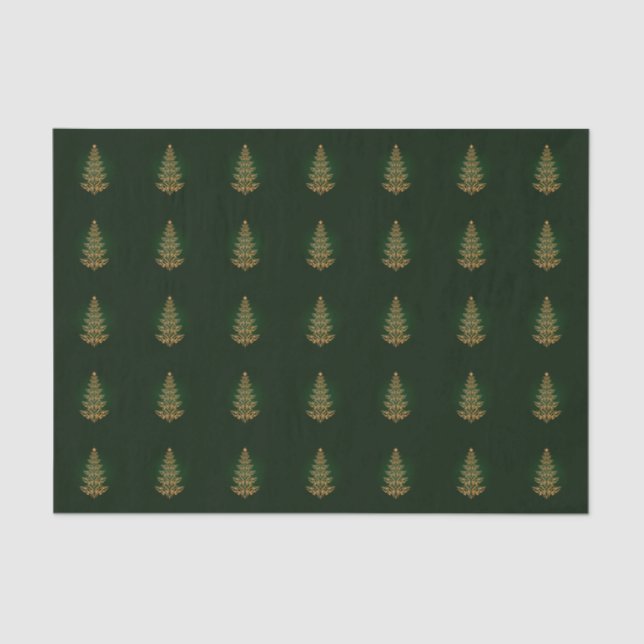 Papel de tejidos de árbol de Navidad de estilo ver (Anverso)