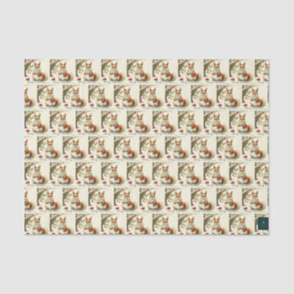 Papel de tejidos de ardilla de Navidad vintage