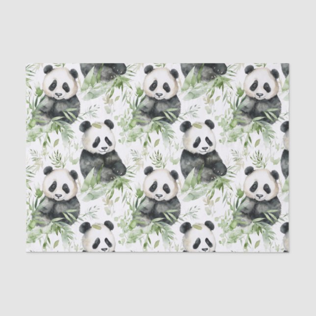 Papel de tejidos de bambú panda (Anverso)