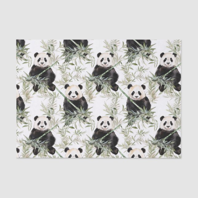 Papel de tejidos de bambú panda (Anverso)