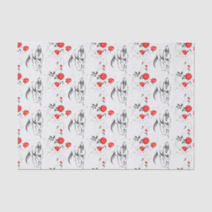 Papel de tejidos de caballos barrocos