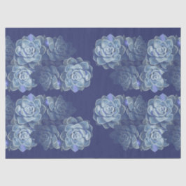 Papel de tejidos de cactus azules